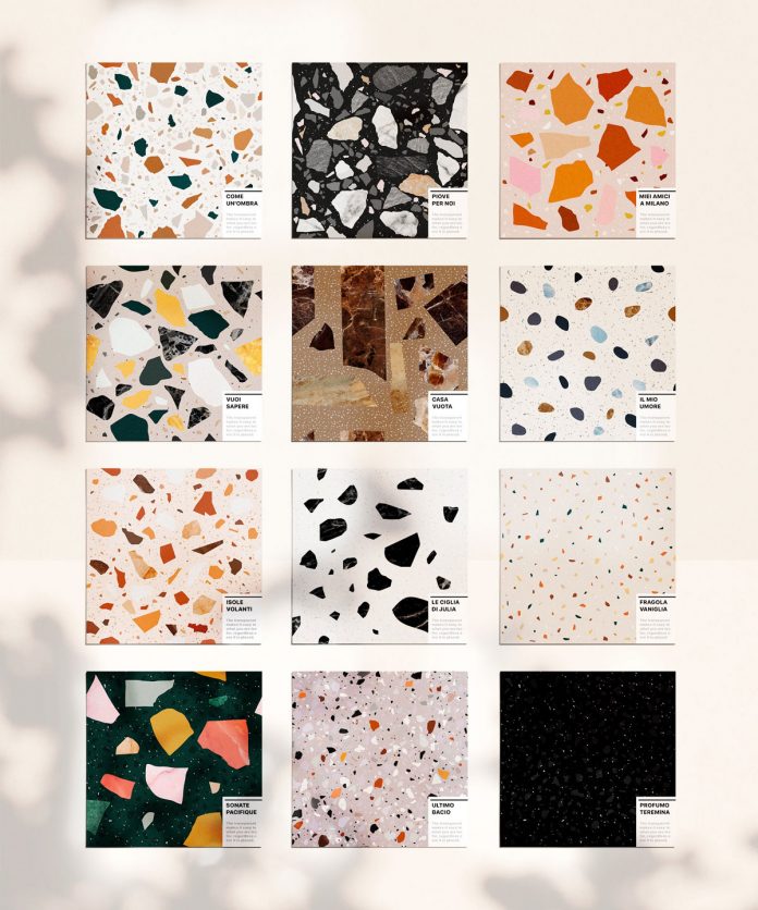 12 terrazzo seamless patterns.