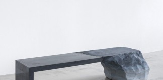 A glaciers and rocks inspired bench by Fernando Mastrangelo.