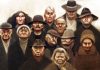 People in groups.