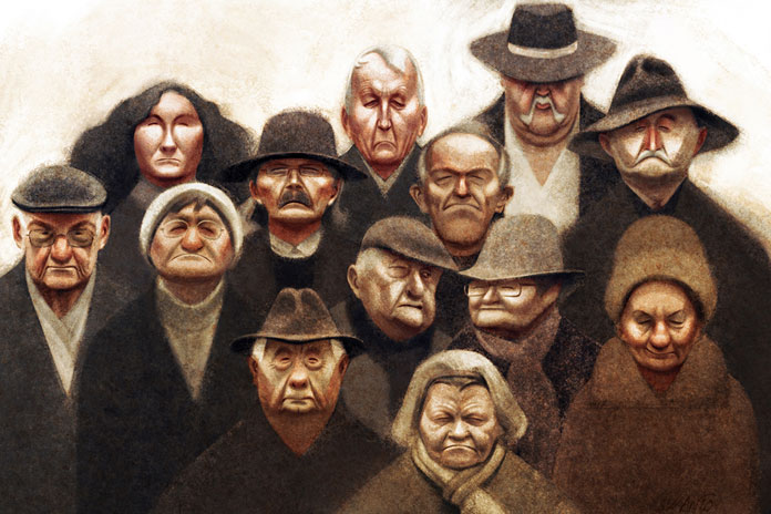 People in groups. People in groups.