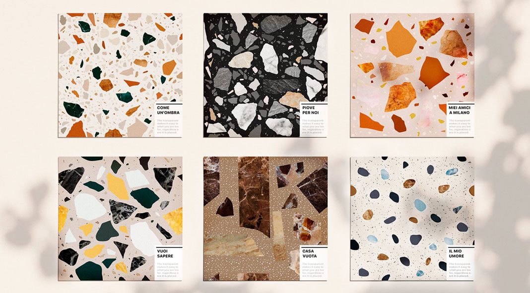 12 terrazzo seamless patterns.