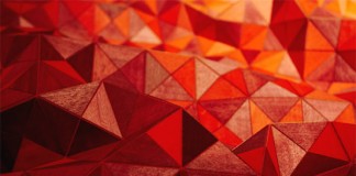 Blanket made of soft & flexible wood pieces by German textile designer Elisa Stotzyk - close up