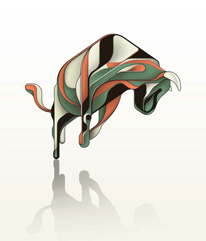 Another version of a raging bull.