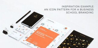 Inspiration example: A graphic pattern for a business school branding.