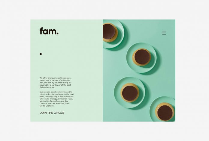 Branding by Fagerström for Fam, a new company from Kuwait that offers premium creative donuts.