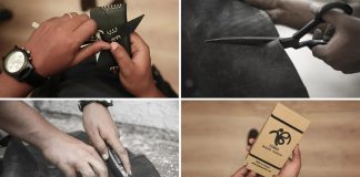 A handmade, vegan, environmentally friendly, business card holder by Abdulkerim Behij.