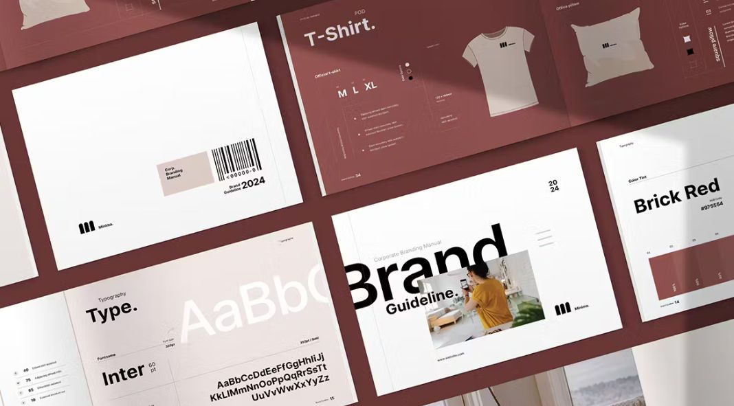 Brand guidelines template for Adobe Illustrator and InDesign