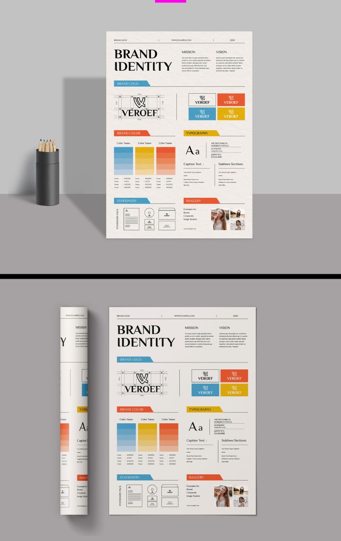 Brand Identity Guidelines Poster Template by ContestDesign