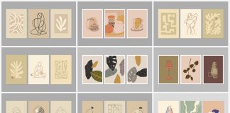 Download contemporary aesthetic posters and artworks with semi-abstract minimalist illustrations.