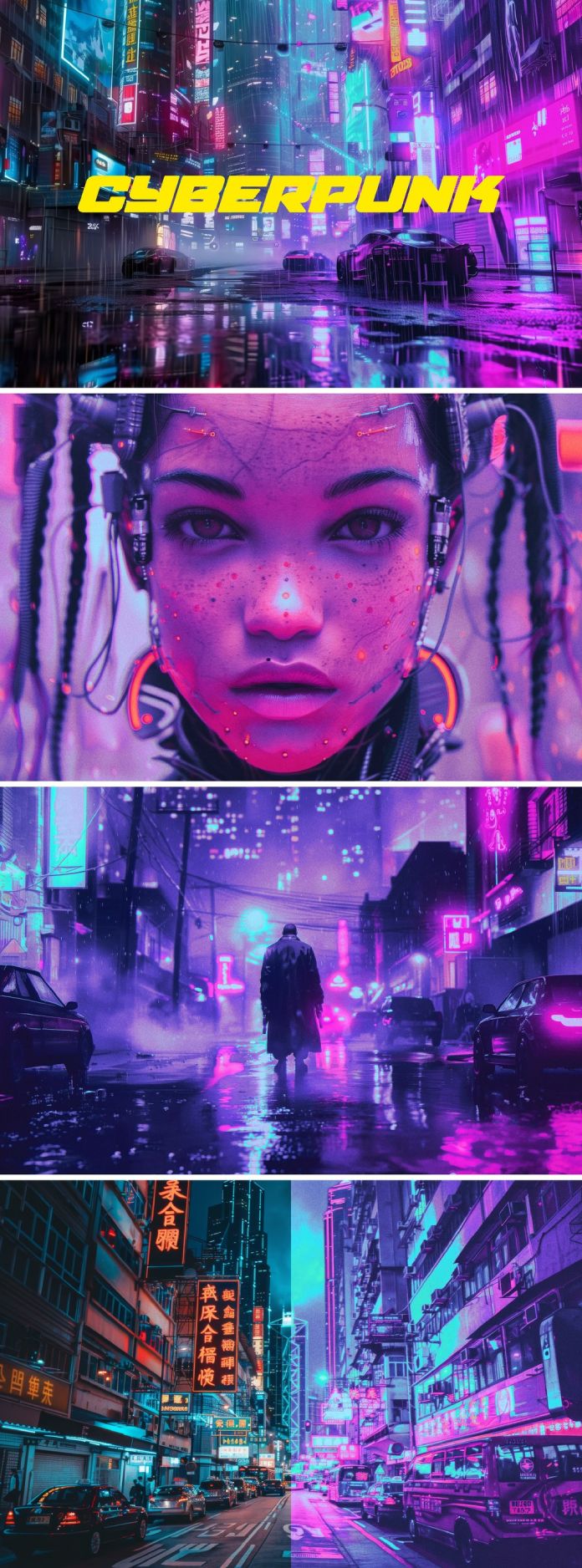 Fluorescent Cyberpunk Photo Effect Mockup for Adobe Photoshop by Pixelbuddha Studio