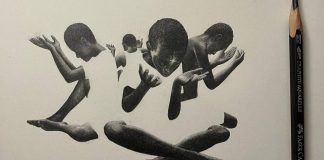 Graphite drawings by Omer Malik