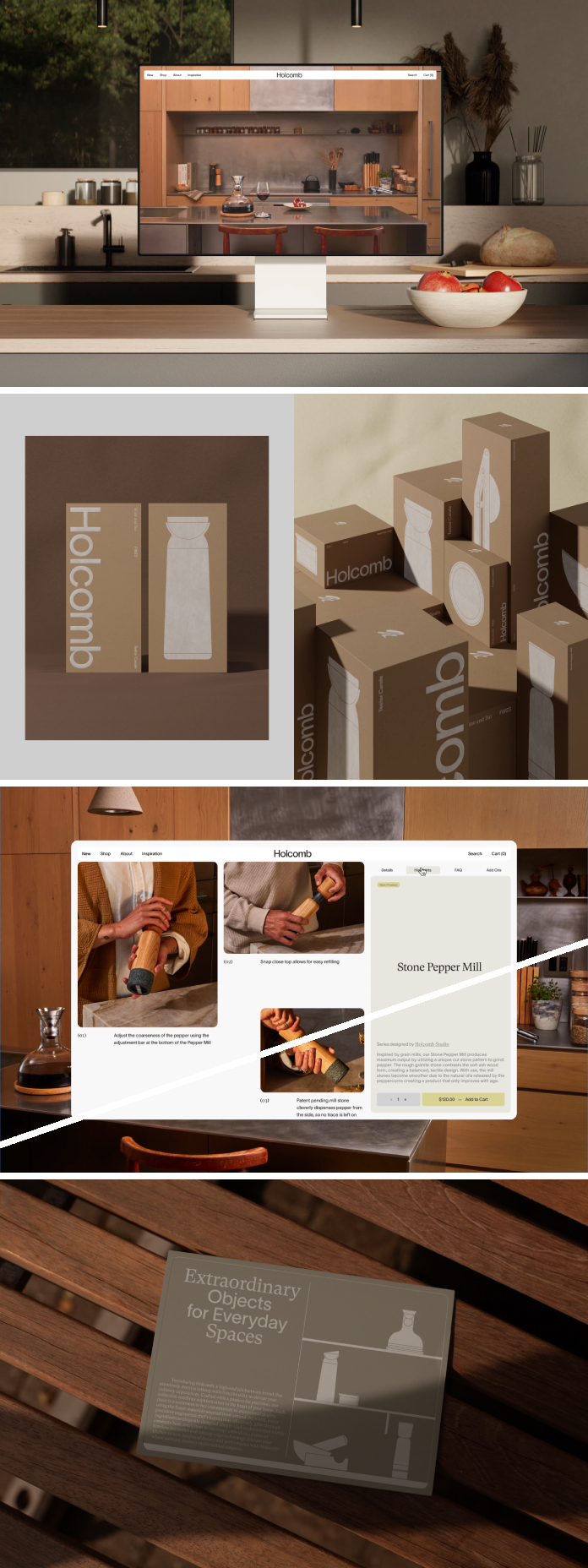 Holcomb branding by design studio Parker