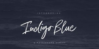 Indigo Blue typeface by Nicky Laatz