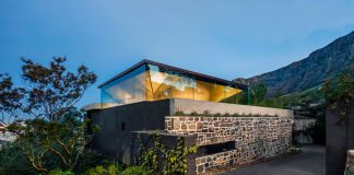 Kloof 119A, a Cape Town family home by SAOTA with inverted pyramid roof.