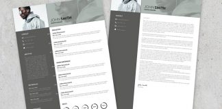 Minimal Resume and Cover Letter Template for Adobe InDesign