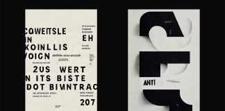 Minimalist poster designs by Guangxi Cai and Qiaoqiao Tang