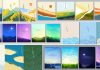 Minimalist semi-abstract illustrations as vector art for posters and fine art prints