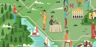 Monocle 78 - Oslo feature - Editorial illustrations by MUTI.
