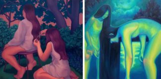 Paintings by Artist Jesse Liu at Yiwei Gallery in California