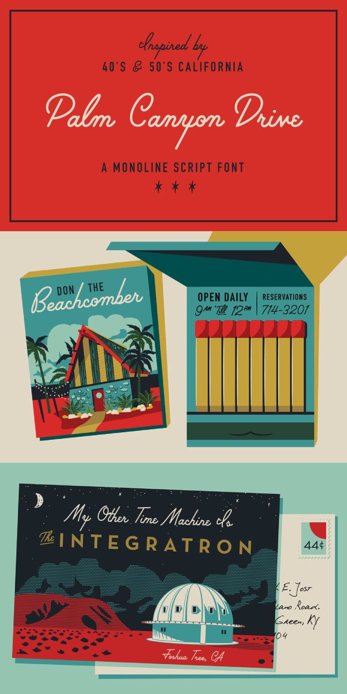 Palm Canyon Drive Font by RetroSupply Co.
