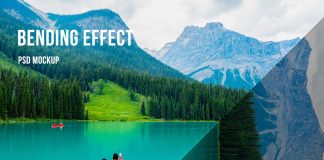 Perspective Bending Photoshop Effect Mockup