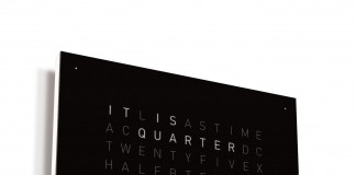 QLOCKTWO Wall Clock - Black Ice Tea by Biegert & Funk
