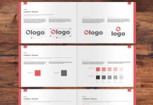 Red and White Brand Manual Layout by McLittle Stock