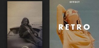 Retro Photo Effect Mockup for Adobe Photoshop