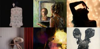 Self Reflection at The Untitled Space, a group show of 21 female artists addressing self-portraiture.