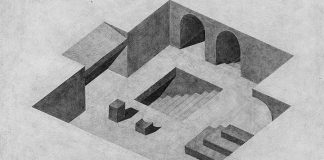 Surreal architecture illustrated by Pia-Mélissa Laroche.