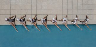 The Beauty of Synchronized Swimming From Above - Aerial Photography by Brad Walls