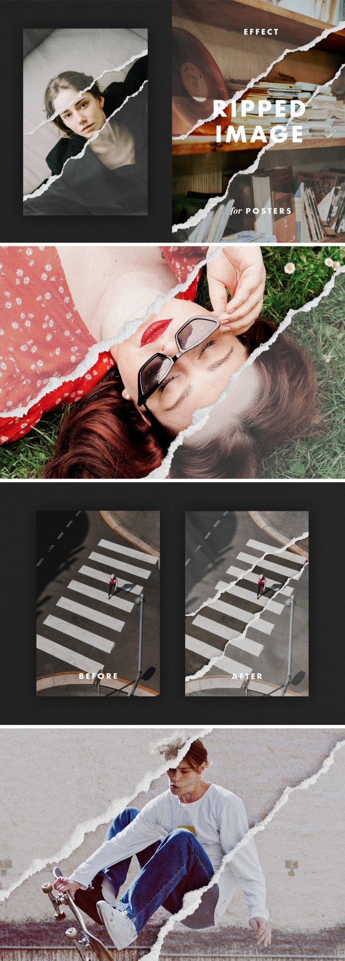 Torn Paper Photoshop Effect Mockup by Pixelbuddha