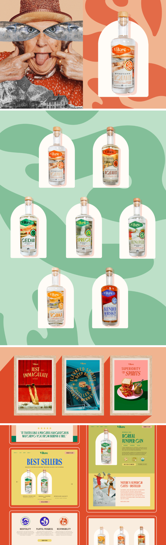 Vikre Distillery branding by SMAKK