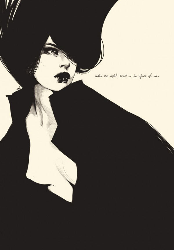 WHEN THE NIGHT COMES - Illustration by Manuel Rebollo WHEN THE NIGHT COMES - Illustration by Manuel Rebollo