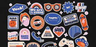 Y2K 90s Illustrated Retro Sticker Vector Graphics by BrandPacks