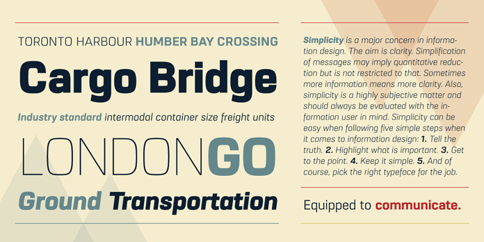 A multifunctional font.