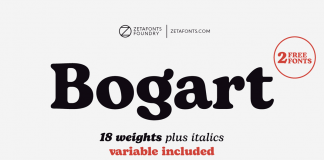 Bogart font family from Zetafonts.