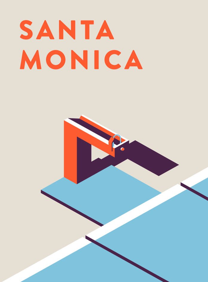 Santa Monica, a day at the pool.