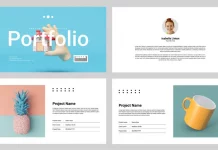 1920 X 1080 px Portfolio Presentation Layout by ContestDesign for Adobe InDesign