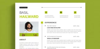 A Clean, Well-Structured Resume Template by ContestDesign for Adobe InDesign