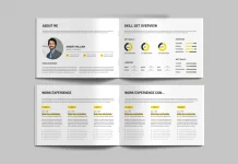A Fully Customizable Resume Booklet Template by DesignCoach for Creatives