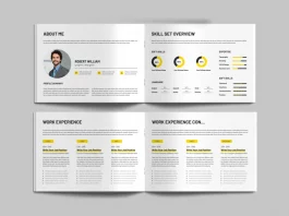 A Fully Customizable Resume Booklet Template by DesignCoach for Creatives