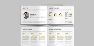 A Fully Customizable Resume Booklet Template by DesignCoach for Creatives