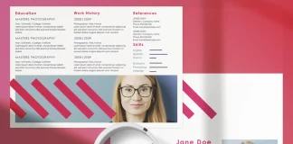 A Unique Professional Curriculum Vitae (Resume) Template in A4 Landscape Format by Roverto Castillo for Adobe InDesign
