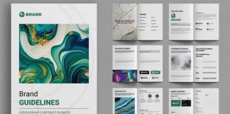 A4 Brand Guidelines Template by ContestDesign for Adobe InDesign