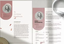 An Elegant Curriculum Vitae Resume Template by Roverto Castillo for Adobe InDesign