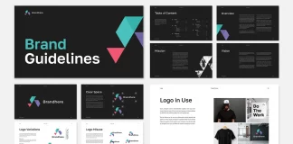 Brand Guidelines Landscape Template for Adobe InDesign