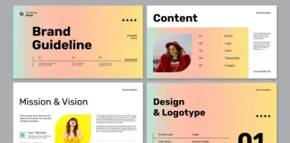 Colorful Brand Guidelines Presentation Template by PixWork