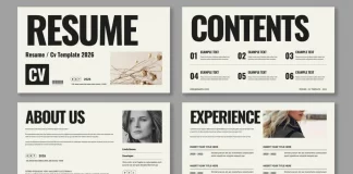 Digital Resume Presentation Template by ContestDesign for Creatives