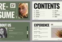 Download a Digital Resume Presentation Template by ContestDesign for Adobe InDesign